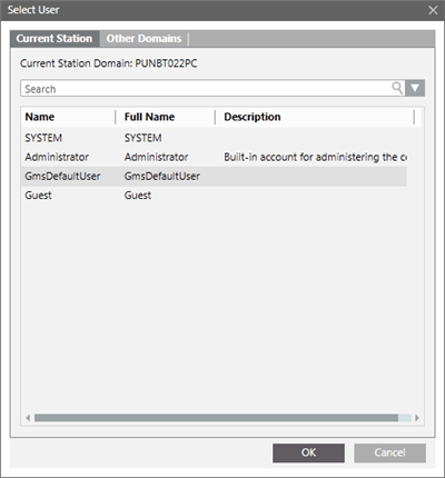 Select User from Current Station