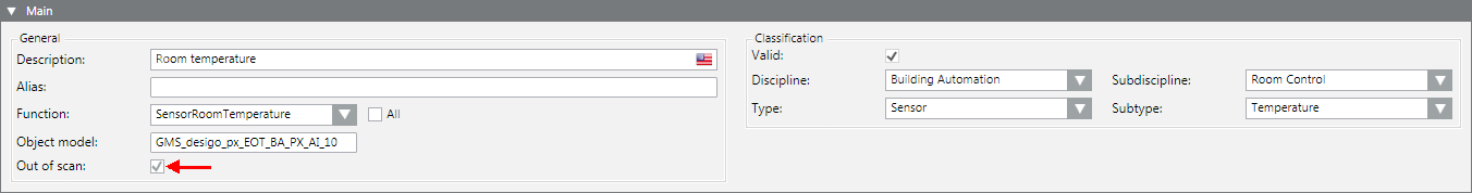 Out of Scan Check Box