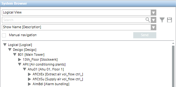 Logical View in System Browser